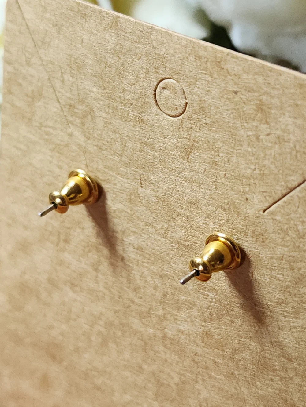 Unique Vintage Gold Floral Drop Earrings - Signed Monet